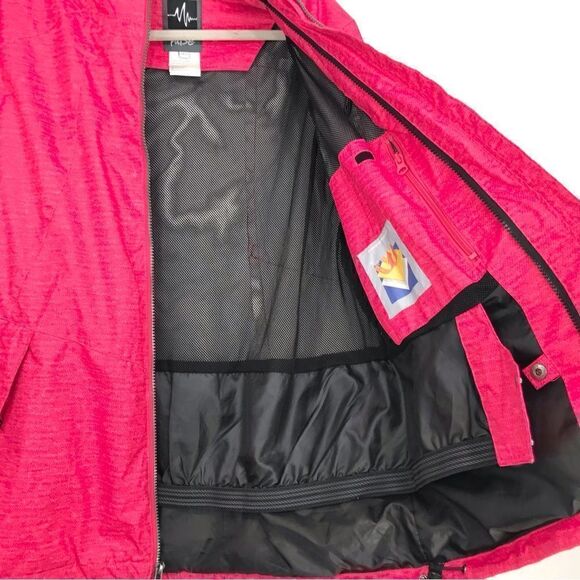 Pulse Bright Pink Waterproof Detach Hood Vented Winter Ski Performance Jacket - Picture 5 of 16